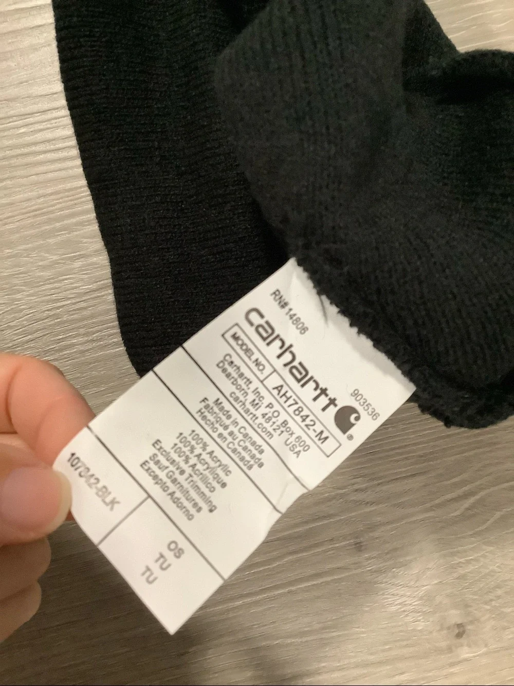 Carhartt knit folded